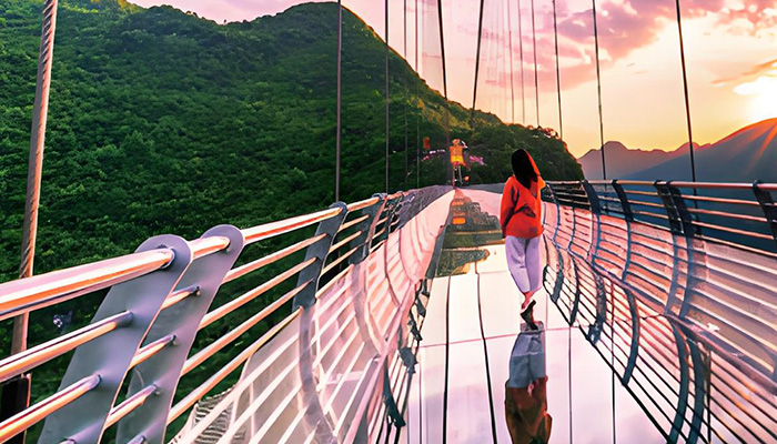 Glass Suspension Bridge